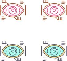 Eye Recongnition Icon Design vector