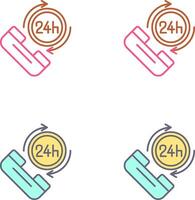 24h Icon Design vector