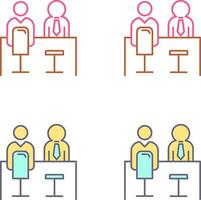 Employee Interview Icon Design vector