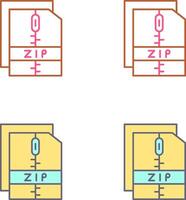 Zip File Icon Design vector