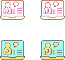 Online Job Interview Icon Design vector