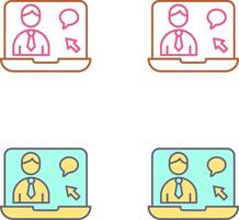 Online Interview Icon Design vector
