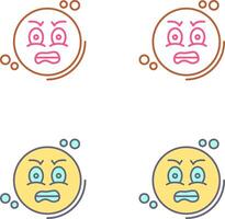 Angry Icon Design vector