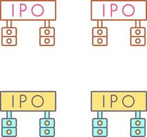 Ipo Icon Design vector