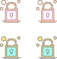 Open Lock Icon Design vector