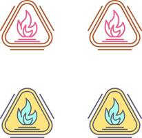 Caution Fire Icon Design vector