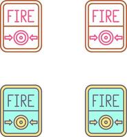 Fire Button Icon Design vector