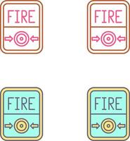 Fire Button Icon Design vector