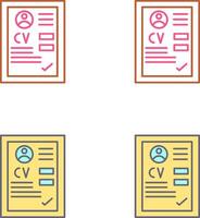 CV Icon Design vector
