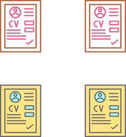 CV icono diseño vector