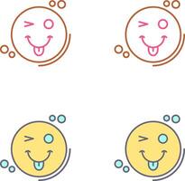 Tongue Out Icon Design vector
