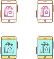 diseño de icono de compras en línea vector