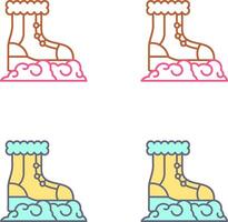 Snow Boots Icon Design vector