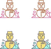 Snowman Icon Design vector