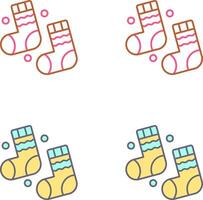 invierno calcetines icono diseño vector