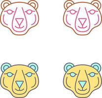 diseño de icono de oso polar vector