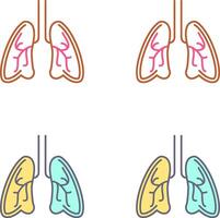 Lungs Icon Design vector
