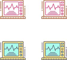 ekg monitor icono diseño vector