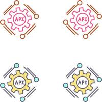 Api Icon Design vector