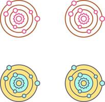 Solar System Icon Design vector