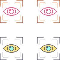 ojo escanear icono diseño vector