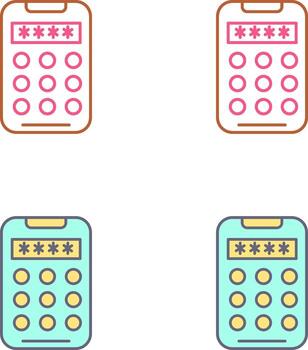 Pin Code Icon Design vector