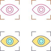 Eye Scan Icon Design vector