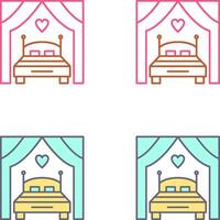 Bed Icon Design vector