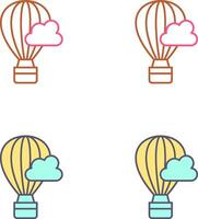 Hot Air Baloon Icon Design vector