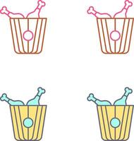 Fried Chicken Icon Design vector