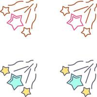 Falling Stars Icon Design vector