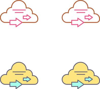 diseño de icono de computación en la nube vector