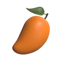 Mango 3D icon render transparent background png