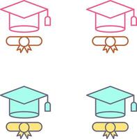 Graduation Hat Icon Design vector