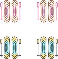 Ski Sticks Icon Design vector