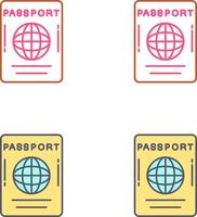 diseño de icono de pasaporte vector