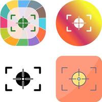 Unique Focus Horizontal Icon Design vector