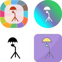 Unique Umbrella Stand Icon Design vector