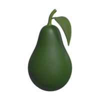avocado 3d icona rendere trasparente sfondo png