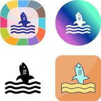 Dangerous Shark Icon Design vector
