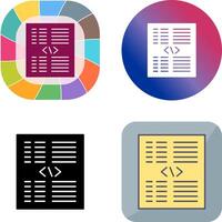 Piece of Code Icon Design vector