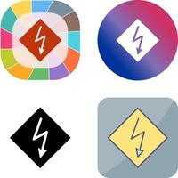 High Voltage Icon Design vector