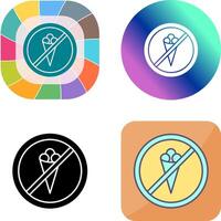 No Icecream Icon Design vector