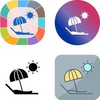 Beach Icon Design vector