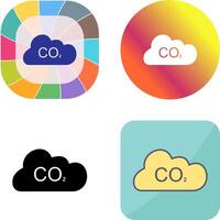 Carbon Dioxide Icon Design vector