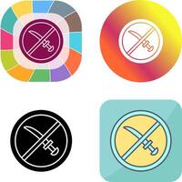 No Weapons Icon Design vector