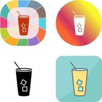 Iced Coffee Icon Design vector