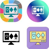 Online Gambling Icon Design vector