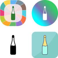 Champagne Bottle Icon Design vector