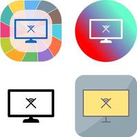 Unique Disconnected Network Icon Design vector